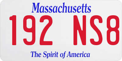 MA license plate 192NS8