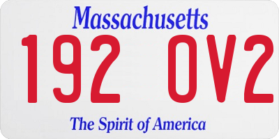 MA license plate 192OV2