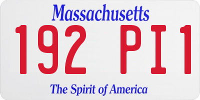 MA license plate 192PI1