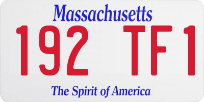 MA license plate 192TF1