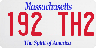 MA license plate 192TH2