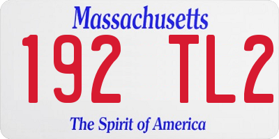 MA license plate 192TL2