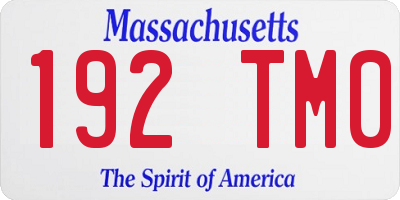 MA license plate 192TM0