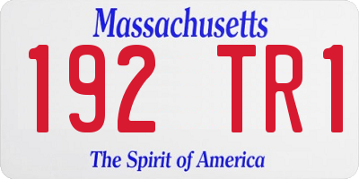 MA license plate 192TR1