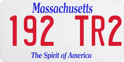 MA license plate 192TR2