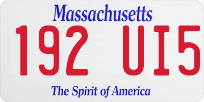 MA license plate 192UI5
