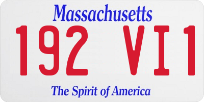 MA license plate 192VI1