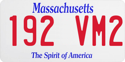 MA license plate 192VM2