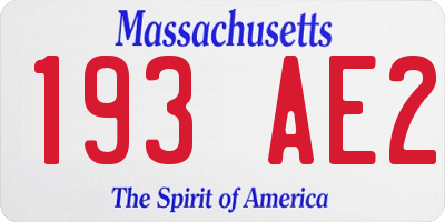 MA license plate 193AE2