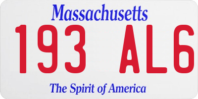 MA license plate 193AL6