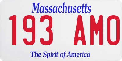 MA license plate 193AM0