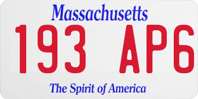 MA license plate 193AP6