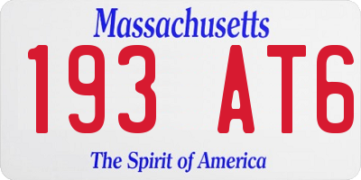 MA license plate 193AT6