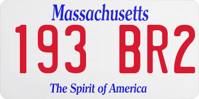 MA license plate 193BR2