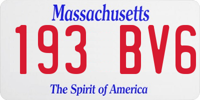 MA license plate 193BV6