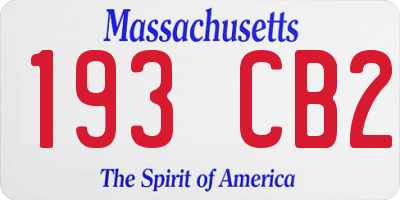MA license plate 193CB2