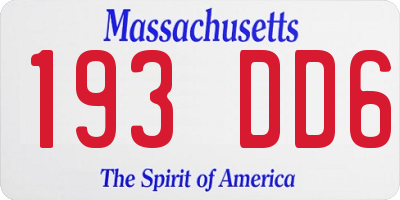 MA license plate 193DD6