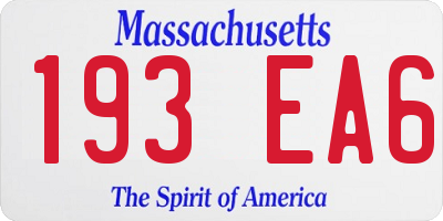 MA license plate 193EA6