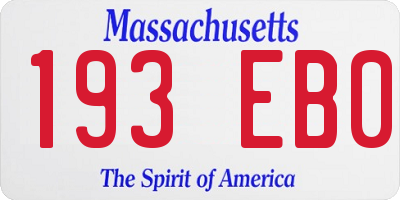 MA license plate 193EB0