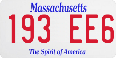 MA license plate 193EE6