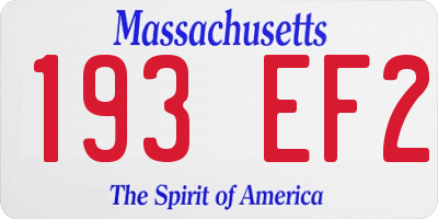 MA license plate 193EF2