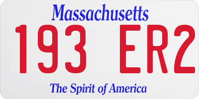 MA license plate 193ER2
