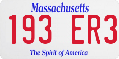 MA license plate 193ER3