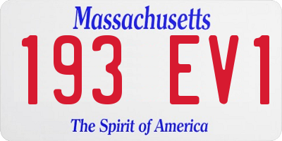 MA license plate 193EV1