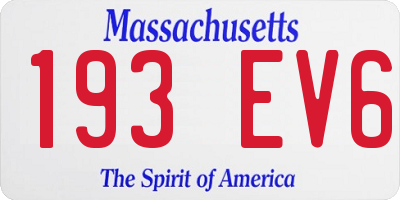 MA license plate 193EV6