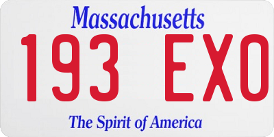MA license plate 193EX0