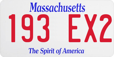 MA license plate 193EX2