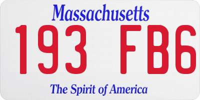 MA license plate 193FB6