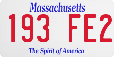 MA license plate 193FE2