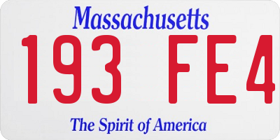 MA license plate 193FE4