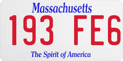 MA license plate 193FE6