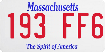 MA license plate 193FF6