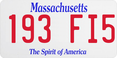MA license plate 193FI5