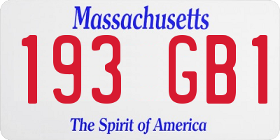 MA license plate 193GB1
