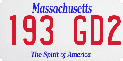 MA license plate 193GD2
