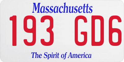 MA license plate 193GD6