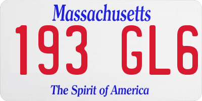 MA license plate 193GL6