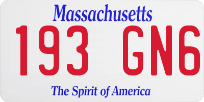 MA license plate 193GN6