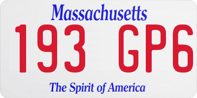 MA license plate 193GP6