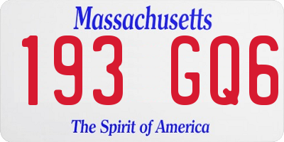 MA license plate 193GQ6