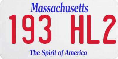 MA license plate 193HL2