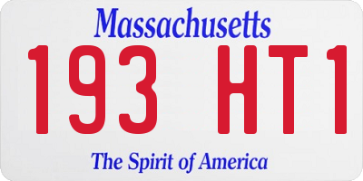 MA license plate 193HT1