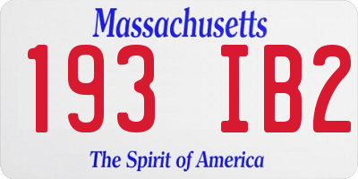MA license plate 193IB2