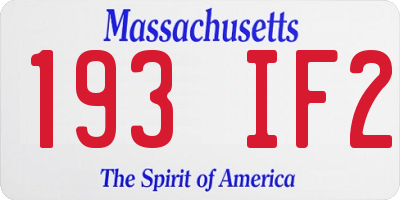 MA license plate 193IF2