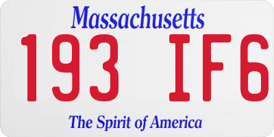 MA license plate 193IF6