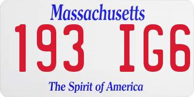MA license plate 193IG6